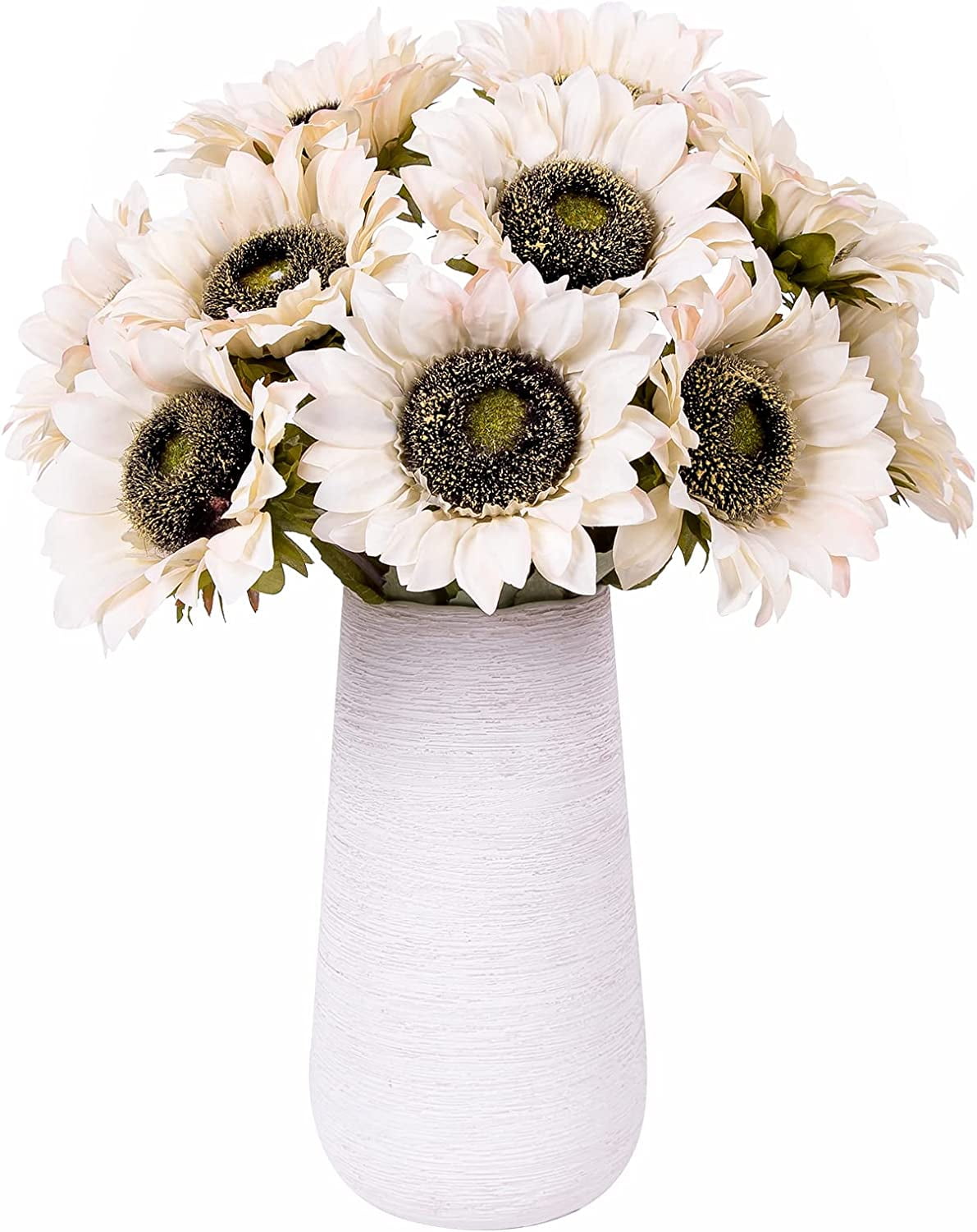 Viworld Artificial Silk Sunflowers 6 Pcs Long Stem Fake Sunflowers