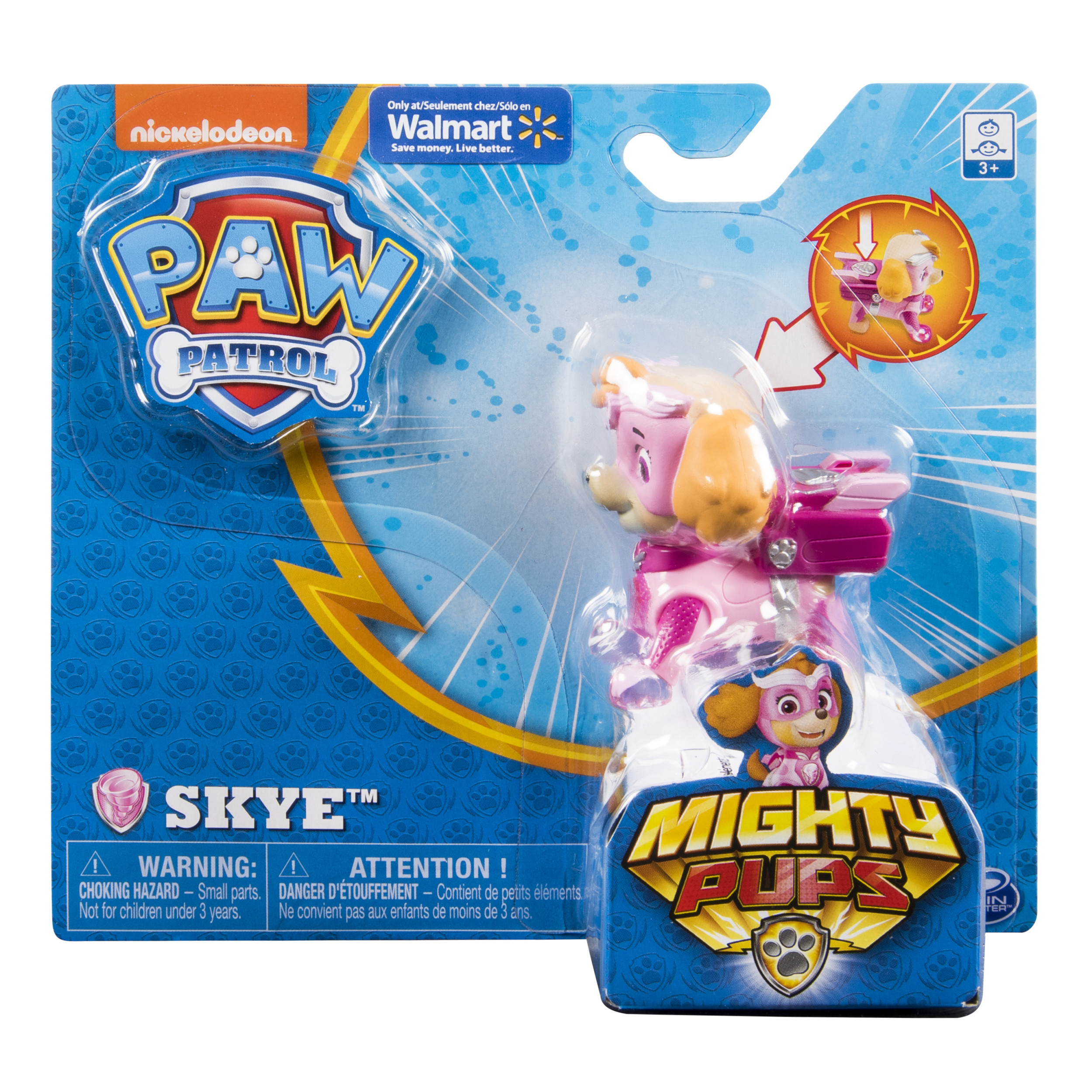 PAW Patrol - Mighty Pups Skye Figure with Light-up Badge and Paws