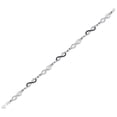 thumbnail image 2 of Infinity Black and White Diamond Tennis Bracelet in 10K White Gold (1/3 cttw), 2 of 3