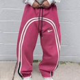 thumbnail image 2 of Zszcpp Jogging Pants For Men Retro Street Arc Printed Stripes Long Loose Straight Leg Sports Sweat Trousers Casual Trouser, 2 of 8