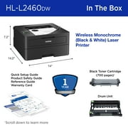 Brother Restored HL-L2460DW Wireless Compact Monochrome Laser Printer with Duplex, Mobile Printing, and Sharp Black & White Output