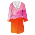 thumbnail image 4 of Long Sleeve Robe for Women Fluffy Loungewear Oversized Warm Women's Robes Bath Womens Bathrobe Orange, 4 of 5