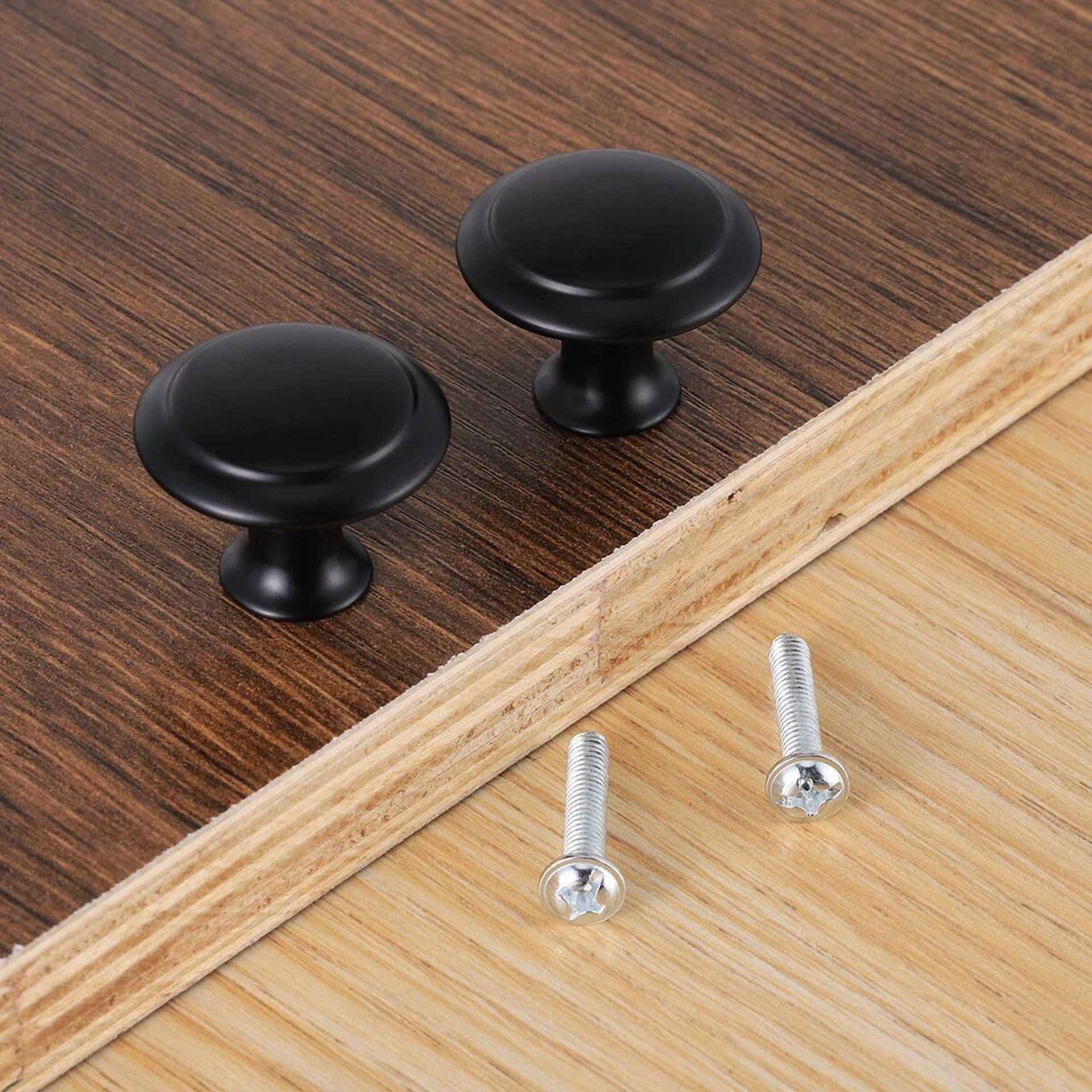 20 X Cabinet Knobs Stainless Steel Door Handles Drawer Kitchen Pulls Matte Black