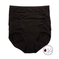 thumbnail image 4 of Just My Size Women's Fresh & Dry Briefs Period Underwear, Twin Pack, Leak Protection, Black, 4 of 7