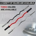 thumbnail image 2 of High Quality Gym Fitness Barbell Workout Hand Barbell Bar Curved Bar，silvery, 2 of 5