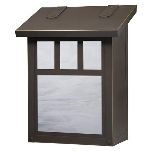 Americas Finest Lighting AF-3031-BZ-WW Double T Verical Mailbox, Wispy White - Architectural Bronze