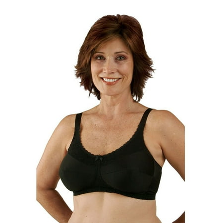 

Classique Post Mastectomy Nylon Comfort Knit Bra with Lace 38C Black