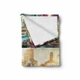 thumbnail image 2 of Italian Soft Flannel Fleece Throw Blanket, Designed for Carnival of Venice Baroque Style Gondolas River Italy Landmark, Cozy Plush for Indoor and Outdoor Use, 60" x 80", Multicolor, by Ambesonne, 2 of 6