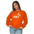 thumbnail image 3 of Hunt Buck Deer Hunting Season Unisex Plus Fleece Graphic Sweatshirt Brisco Brands 4X, 3 of 5