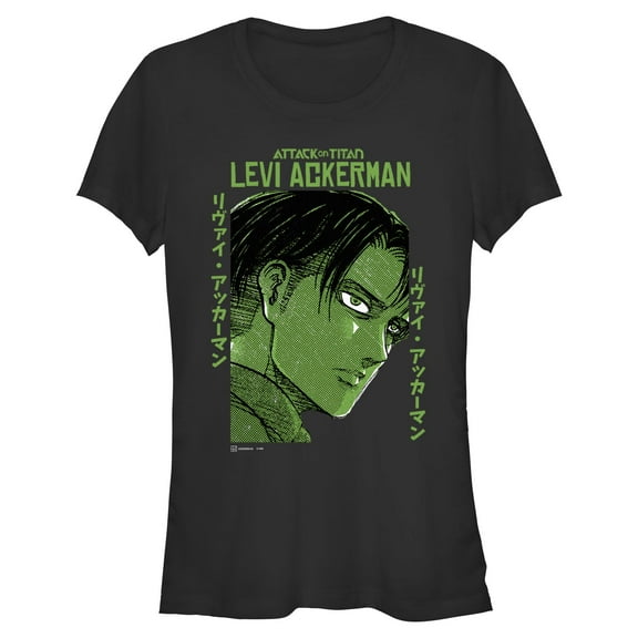Juniors Attack on Titan Green Levi Ackerman T Shirt