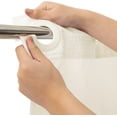 thumbnail image 3 of Heavyweight No Hooks Required Dotted Waffle Weave Shower Curtain with Snap in Liner - 71W x 74H,Hotel Grade,Spa Like Bath Curtain,Cream, 3 of 6
