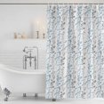 thumbnail image 6 of Small Stall Shower Curtain 36x78 Inch Narrow Half Size Light Blue Grey Botanical Bath Curtains Bathroom Decor, Spring Floral Summer Farmhouse Waterproof Fabric Shower Curtain Set with Hooks 36 Inch, 6 of 7