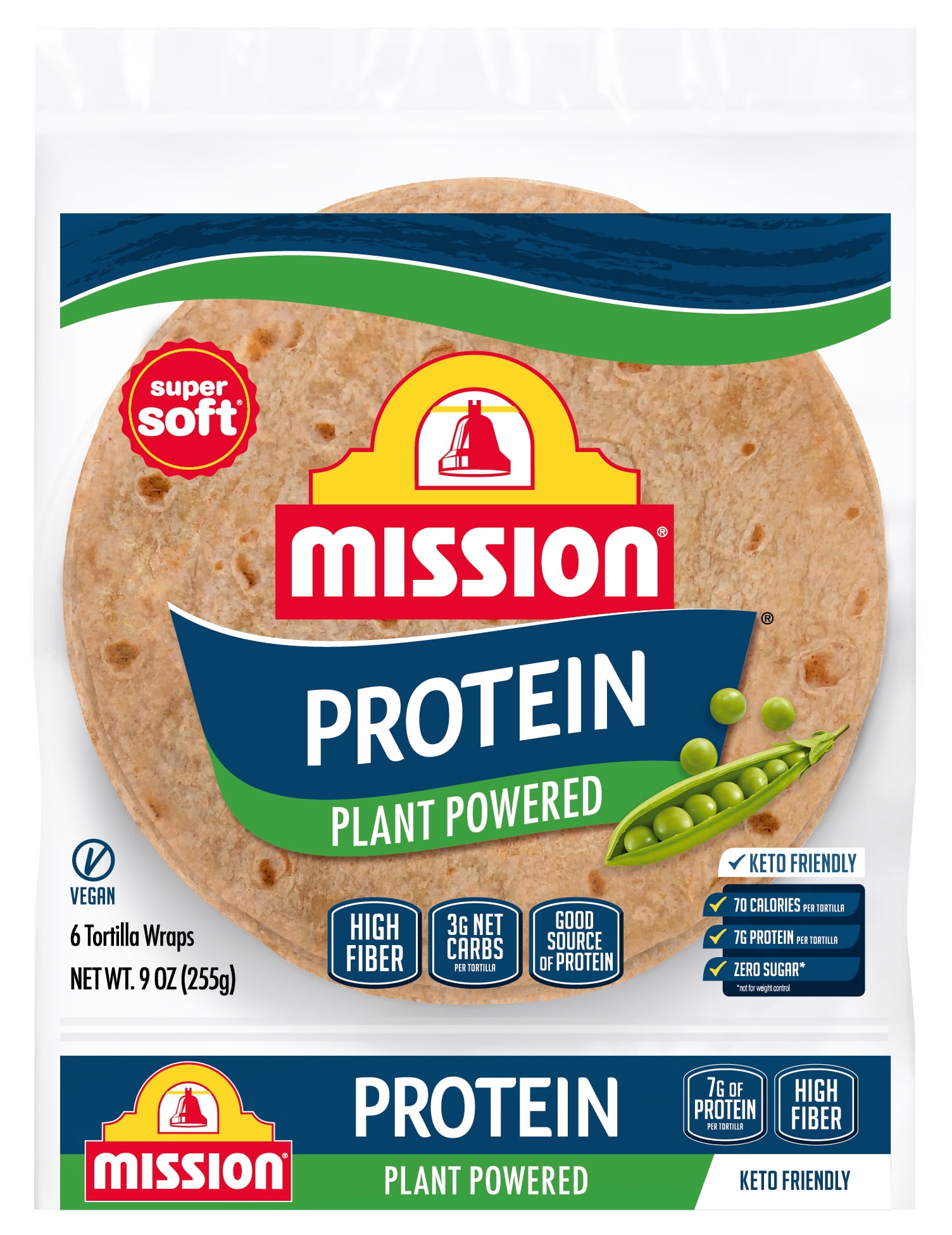 Mission Protein Tortilla Wraps, 6 Count
