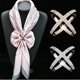 thumbnail image 2 of Cross Brooches X Shape Scarf Buckle Crystal Brooches For Women Hollow Scarves Buckle Brooch Jewelry Clothing Accesories, 2 of 4
