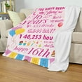 thumbnail image 4 of Girls 16th Birthday Gifts Ideas Happy 16th Birthday Throw Blanket for Girls 16 Years Old Flannel Fleece Blanket Sixteenth Birthday Gift Idea Decoration for Teen Daughter Niece Granddaughter(60"x80"), 4 of 7