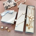 thumbnail image 4 of TheDisplayGuys 100-Pack #33 Cotton Filled Cardboard Paper Jewelry Box Gift Case - Pearl Gray (3 1/2" x 3 1/2" x 1"), 4 of 7