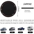 thumbnail image 2 of Yazoeia 4 PCS Bling Car Cup Coaster, 2.75 Inch Anti-Slip Anti-Scratch Cup Holder Insert Coaster, Sparkling Crystal Rhinestone Auto Cup Mat, Universal Interior Car Accessories (Black&Pink), 2 of 6