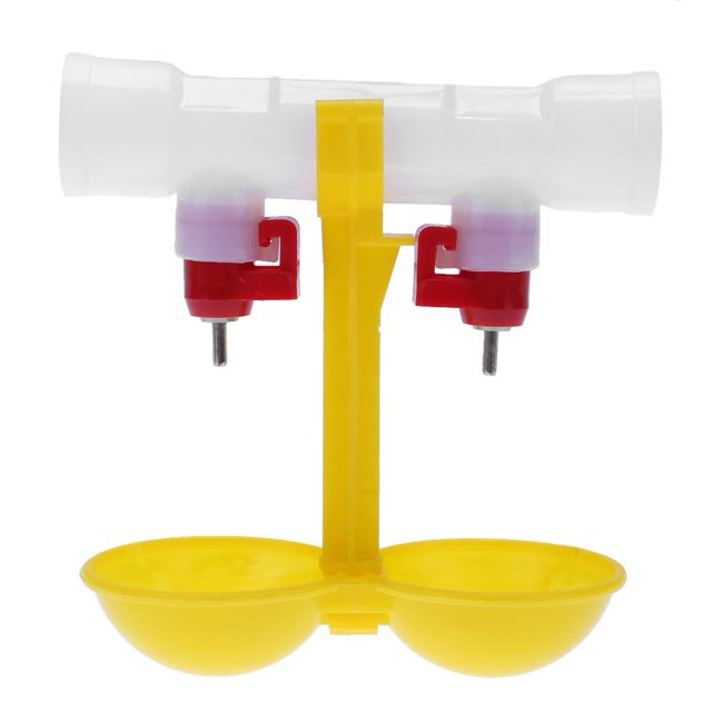 Wdftyju Bebedero de doble salida para pollos colgantes, bebedero para pezones, bebedero para aves de corral Wdftyju 1kl7kj9jf0tp0zw6