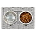 thumbnail image 1 of Crazy Art Pet Mat for Food and Water, Composition of Quirky Squares Going Inwards Optical Illusion, Non-Slip Rubber Mat for Dogs and Cats, 18" X 12", by Ambesonne, 1 of 2