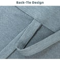 thumbnail image 3 of DriftAway Faux Linen Textured Solid Color Blackout Tie Up Curtain for Kitchen Decorative Adjustable Balloon Rod Pocket Window Linen Curtains for Small Window 47"L x 31"W Dusty Blue, 3 of 9
