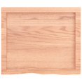 thumbnail image 2 of vidaXL Table Top Light Brown 60x50x(2-4) cm Treated Solid Wood Oak, 2 of 5