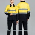 thumbnail image 5 of Mens 2 Piece Set Outdoor Work Long Sleeve Shirt and Pants with Pockets Construction Workwear Outfits Sets, 2XL, 5 of 5