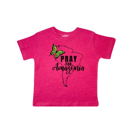 

Inktastic Pray for Amazonia South America Silhouette with Butterfly Gift Toddler Boy or Toddler Girl T-Shirt