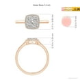 thumbnail image 4 of ANGARA Natural Cushion Composite Diamond Halo Ring in 14K Rose Gold for Women (Size-3.3mm| Color-I-J| Clarity-I1-I2) | April Birthstone, Anniversary, Jewelry Gift for Women | Natural Diamond Ring, 4 of 8