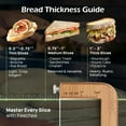 thumbnail image 5 of Bread Slicer for Homemade Bread – Sourdough Bread Knife with Thickness Guide & Serrated Stainless Blade, Manual Bow Cutter for Bagels and Baguettes, Gift for Baker, Ambidextrous Use, 5 of 9