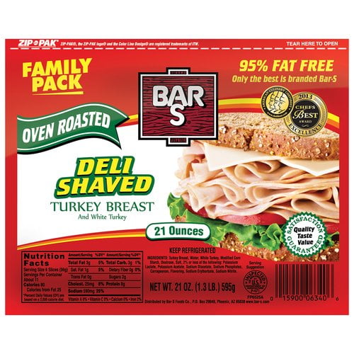 Bar-S Deli Shaved Oven Roasted Turkey Breast, 21 oz by Bar-S Food Co.