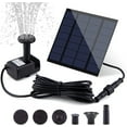thumbnail image 1 of Kit de bomba de fuente solar con panel solar separado, bomba de agua solar mejorada de 1,5 W con cable de 3 m de largo y 4 boquillas para baño de pájaros, estanque al aire libre, (negro), 1 of 5