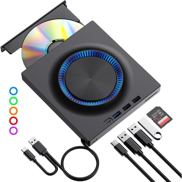 USB external optical drive mobile DVD burner expansion card desktop external computer notebook - read model (no burning function)