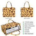 thumbnail image 2 of Large Capacity Tote Bag,Yellow and Brown Of Leopard Print Handbag Fashion Luxury Tote Bag,15.7"x13"x 5.1" Inches,Laptop Compatible, 2 of 6