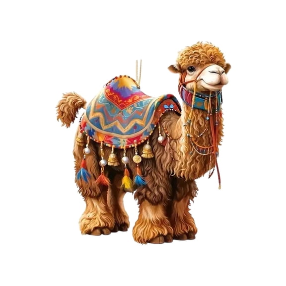 Christmas Hanging Ornaments With Camel Design For Car And Tree Decor Made From Durable Acrylic For Festive Ambiance