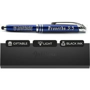 Proverbs 3:5 Engraved Inspirational Stylus Gift Pen with LED Lighted Writing Tip and Presentation Gift Box