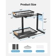 thumbnail image 3 of Organizador Bajo del Fregadero con Deslizamiento Ajustables, Estante Organizador de Fregadero Cocina y Baño Extraíble para Gabinete 2 Niveles, Cajón Deslizante Metal, Especieros para Cocina, 3 of 15