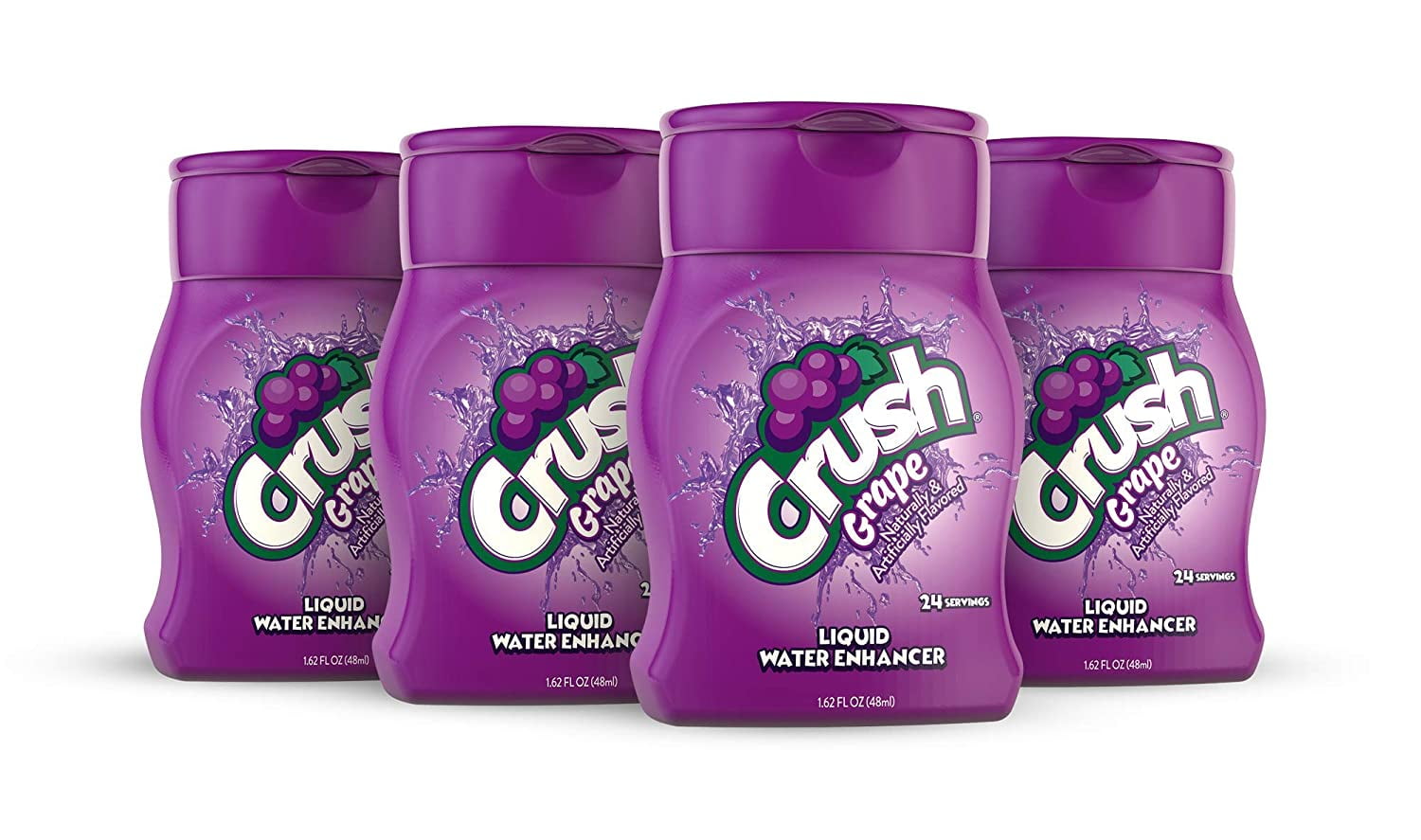 Crush, Grape, Liquid Water Enhancer New, Better Taste! (4 Bottles, Makes 96 Flavored Water