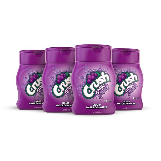 Crush, Grape, Liquid Water Enhancer New, Better Taste! (4 Bottles