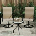 thumbnail image 3 of Topcobe Outdoor Dining Chairs, High-Back Swivel Seating Set for Garden, Patio, Lawn, Perfect for Backyard Relaxation, Brown, 3 of 10