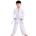 thumbnail image 1 of Advancent Taekwondo Karate traje niños adultos artes marciales blusa pantalones disfraces Boxeo blanco METRO, 1 of 6