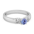 thumbnail image 2 of Tri Round Stone 0.10 Ctw Tanzanite 925 Sterling Silver Mystery Women's Mother's Day Gift Ring, 2 of 3