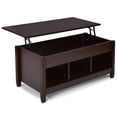 thumbnail image 6 of Topbuy Height Adjustable Wood Table Coffee Desk Teapoy Hidden Compartment for Living Room Brown, 6 of 10