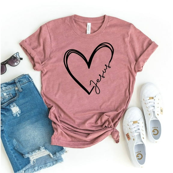 Love Jesus T-shirt Cross Shirts Grace Tee Faith Top Prayer Gift Women's Church Tshirt Bible Verse Shirt
