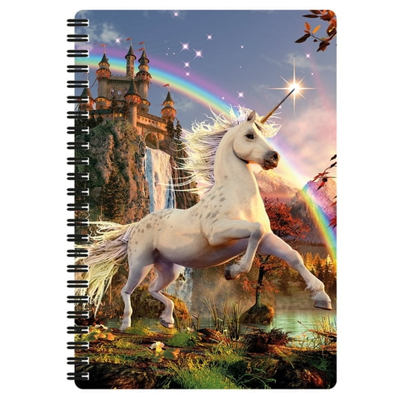 Deluxebase 3D LiveLife Notebook – Unicorn Evening Star, 80-Page Lenticular Unicorn Design