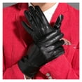 thumbnail image 4 of 1 Pairs Winter Real Leather Gloves Men Black Genuine Goatskin Gloves Fashion Driving Mittens New Arrival ,Durability and Dexterity, 4 of 6