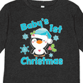 thumbnail image 4 of Inktastic Baby's 1st Christmas with Cute Penguin and Snowflakes Boys or Girls Long Sleeve Toddler T-Shirt, 4 of 5