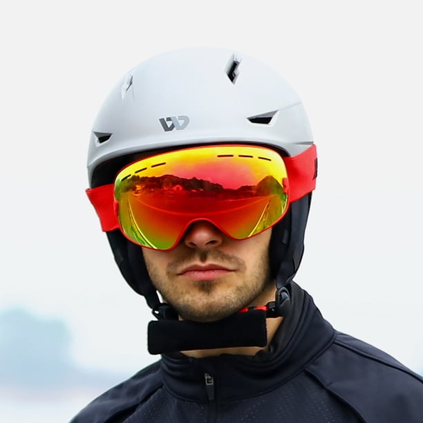 Hqunjikp Casque D'hiver Avec Protection Des Oreilles – ABS, Visière HD, Coupe-vent, Certifié 3C Pour Vélo Et Ski