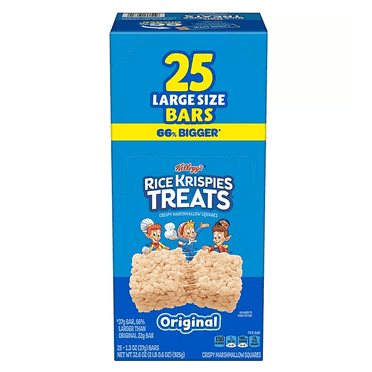 Kellogg's Rice Krispies Treats, Original, 25 ct, 1.3 oz
