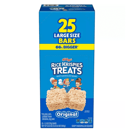 Kellogg's Rice Krispies Treats, Original, 25 ct, 1.3 oz