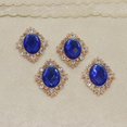thumbnail image 4 of 10 Piezas De Diamantes De Imitación Con Parte Posterior Plana, Botón De Cuentas, Adorno Para álbum De Recortes, Azul Real SM SunniMix adornos de espalda plana, 4 of 7